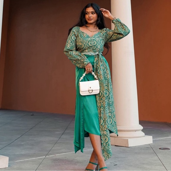 NEW! The Drop Size XL Jacquard Print Sweetheart Top by @Sruthijayadevan - Picture 2 of 10